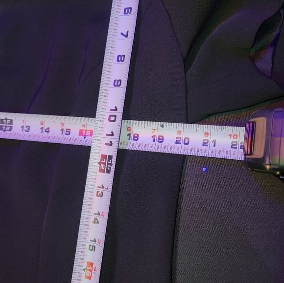 VTG Charter Club Black Polyester Round Neck Half Sleeve Knee Length Dress 14W - Picture 12 of 12